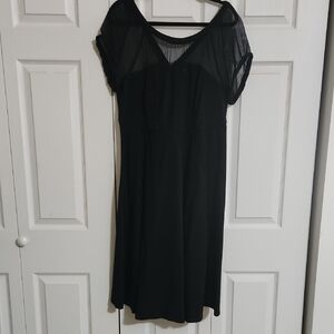 Torrid Black Dress with Sheer Mesh Detail